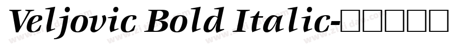 Veljovic Bold Italic字体转换